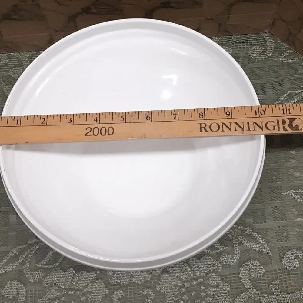 VINTAGE INDIANA GLASS White Milk Glass Laurel large Serving Bowl farmhouse MCM‎